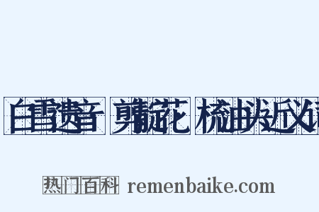 白雪遗音·剪靛花·梳油头近义词是什么意思的图片